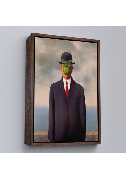 Siyah Çerçeveli Renee Magritte'in Adamın Oğlu Isimli Eseri Kanvas Tablo modelleri