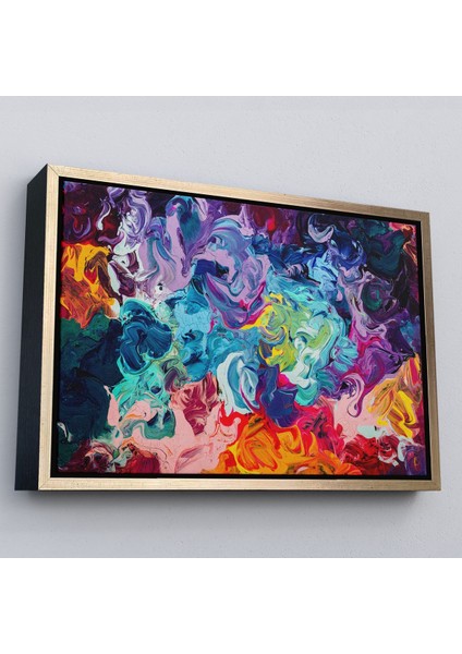 Kahverengi Çerçeveli Modern Tarz Yağlıboya Görünüm Dekoratif Kanvas Duvar Tablosu fiyatları