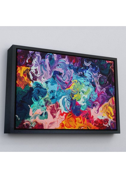 Kahverengi Çerçeveli Modern Tarz Yağlıboya Görünüm Dekoratif Kanvas Duvar Tablosu modelleri