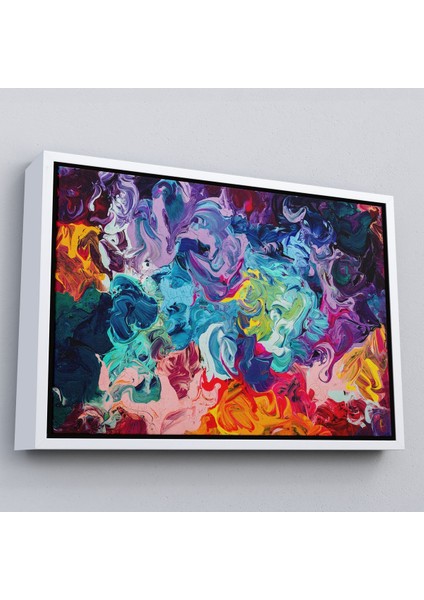 Kahverengi Çerçeveli Modern Tarz Yağlıboya Görünüm Dekoratif Kanvas Duvar Tablosu fırsatları