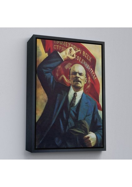 Kahverengi Çerçeveli Vladimir Ilyic Lenin Dekoratif Duvar Tablosu modelleri