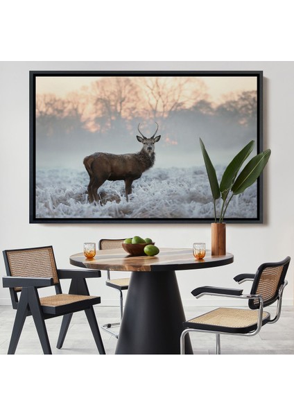 Çerçeveli Geyik Dekoratif Kanvas TABLO-1166