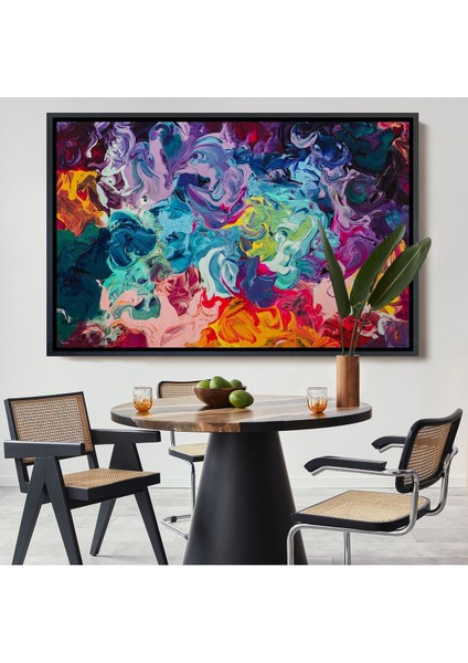 Çerçeveli Modern Tarz Yağlıboya Görünüm Dekoratif Kanvas Duvar TABLOSU-3524