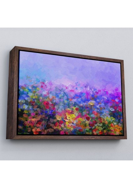 Çerçeveli Kır Çiçekleri Yağlıboya Görünüm Dekoratif Kanvas Duvar TABLOSU-3505 fiyatları