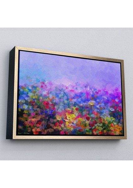 Çerçeveli Kır Çiçekleri Yağlıboya Görünüm Dekoratif Kanvas Duvar TABLOSU-3505 modelleri