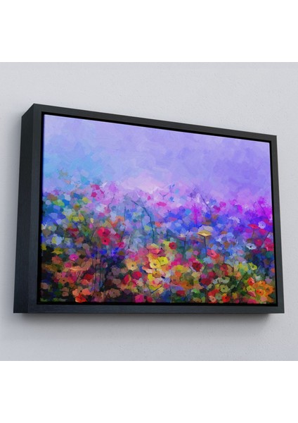 Çerçeveli Kır Çiçekleri Yağlıboya Görünüm Dekoratif Kanvas Duvar TABLOSU-3505 fırsatları