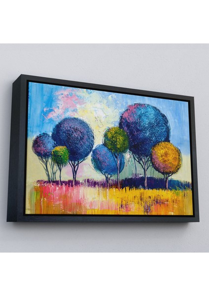 Altın Çerçeveli Bahçe Çiçeği Dekoratif Kanvas Duvar Tablosu fiyatları