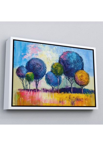 Altın Çerçeveli Bahçe Çiçeği Dekoratif Kanvas Duvar Tablosu modelleri