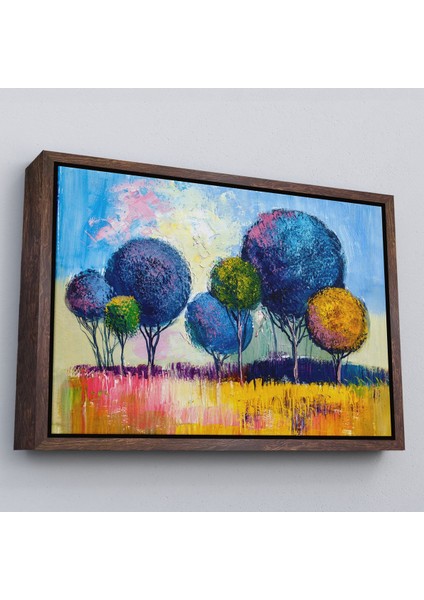 Altın Çerçeveli Bahçe Çiçeği Dekoratif Kanvas Duvar Tablosu fırsatları