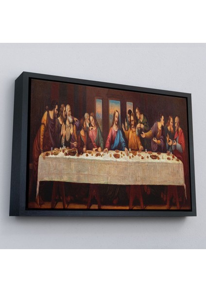 Çerçeveli Da Vinci'nin Son Akşam Yemeği Kanvas TABLO-5183