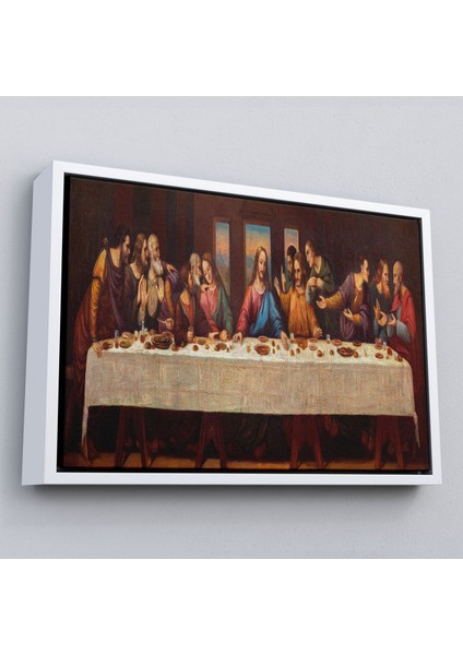 Çerçeveli Da Vinci'nin Son Akşam Yemeği Kanvas TABLO-5183 fırsatları