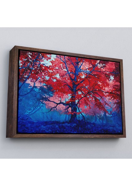 Çerçeveli Ormandaki Güzel Sonbahar Ağacı Kanvas Duvar TABLOSU-1192 fiyatları