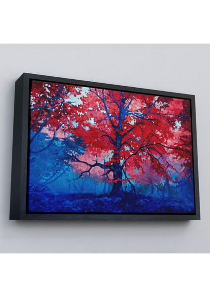 Çerçeveli Ormandaki Güzel Sonbahar Ağacı Kanvas Duvar TABLOSU-1192 modelleri