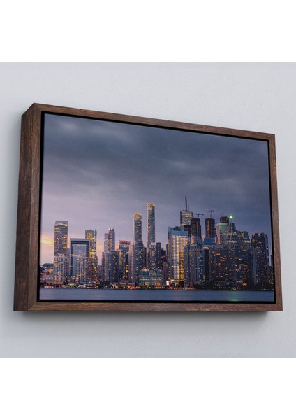 Çerçeveli Kanada Toronto Manzarası Kanvas TABLO-5080 fiyatları