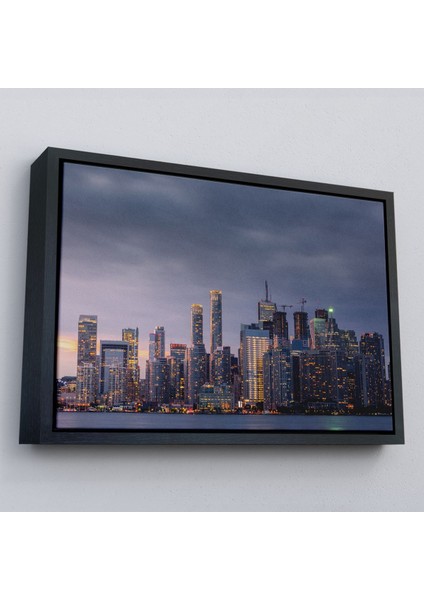 Çerçeveli Kanada Toronto Manzarası Kanvas TABLO-5080 fırsatları