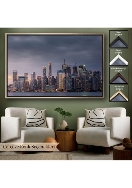 Çerçeveli Kanada Toronto Manzarası Kanvas TABLO-5080