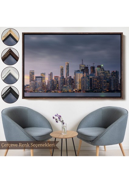 Çerçeveli Kanada Toronto Manzarası Kanvas TABLO-5080