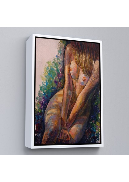 Siyah Çerçeveli Çıplak Kız Yağlıboya Güzellik Sanatı Banyo Duvarı Kanvas Tablo fiyatları