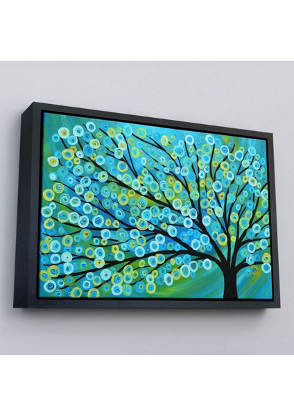Çerçeveli Sürreal Ağaçtaki Renkler Senfonisi TABLOSU-6628