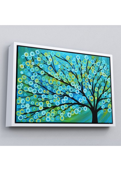 Çerçeveli Sürreal Ağaçtaki Renkler Senfonisi TABLOSU-6628 fırsatları
