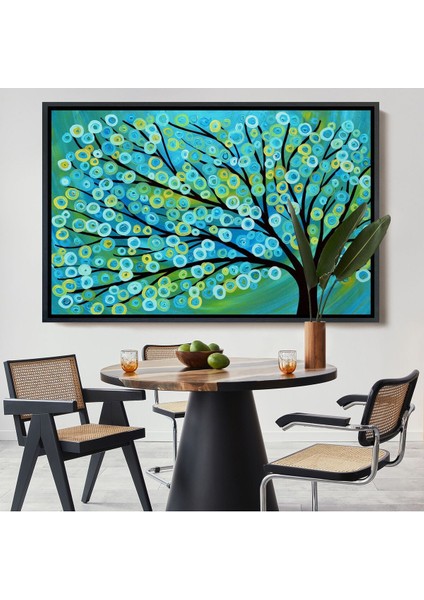 Çerçeveli Sürreal Ağaçtaki Renkler Senfonisi TABLOSU-6628
