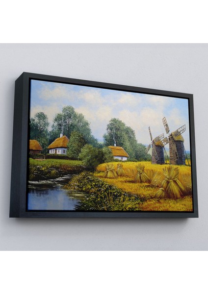 Çerçeveli Ukrayna Köy Evi Dekoratif Kanvas Duvar TABLOSU-3675 modelleri
