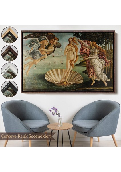 Çerçeveli Sandro Botticelli'nin Venüs'ün Doğuşu Isimli ESERI-5163