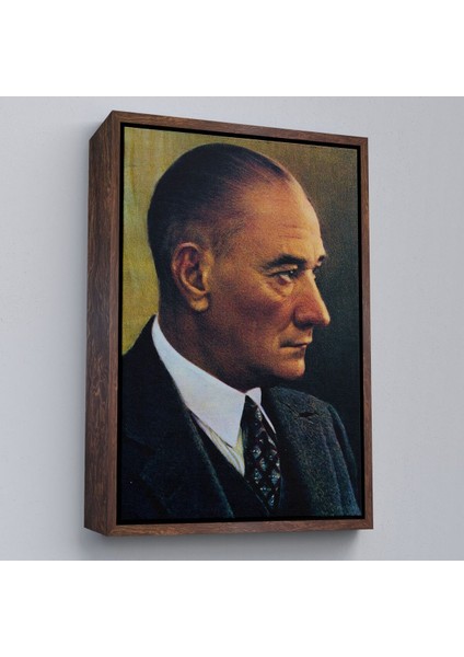 Çerçeveli Atatürk Portre Tablosu Mustafa Kemal Atatürk Dikdörtgen Dekoratif Kanvas Tablo-85 fiyatları