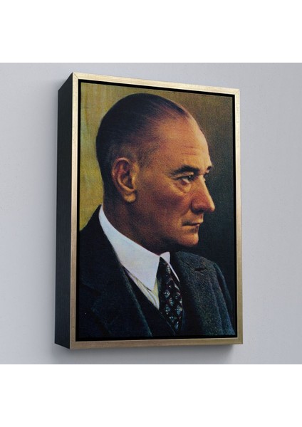 Çerçeveli Atatürk Portre Tablosu Mustafa Kemal Atatürk Dikdörtgen Dekoratif Kanvas Tablo-85 modelleri