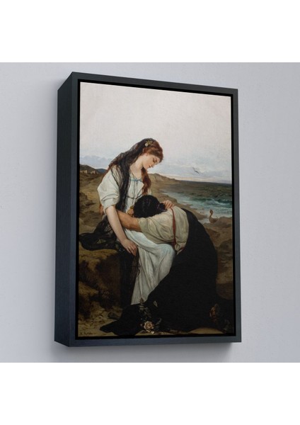 Çerçeveli Hanus Knöchel'in Deniz Kıyısında Isimli Eseri Tablosu, On The Seashore -6180 modelleri