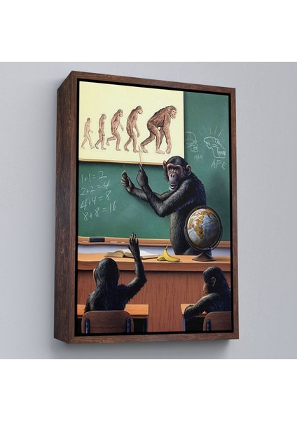 Çerçeveli Insanın Tersine Evrimine Anlatan Manmun TABLOSU-6265