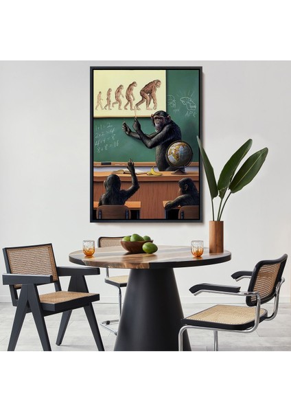 Çerçeveli Insanın Tersine Evrimine Anlatan Manmun TABLOSU-6265