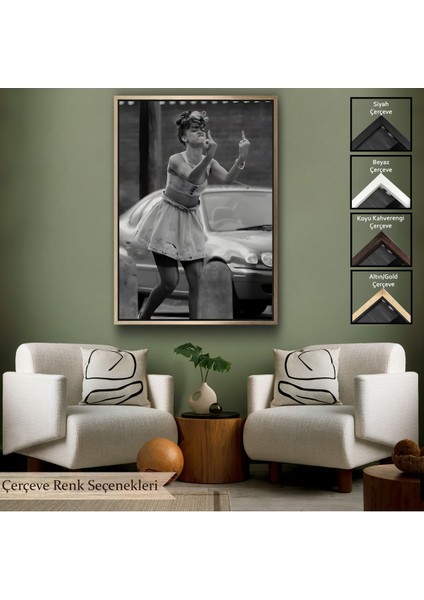 Siyah Çerçeveli Beyonce Umrumda Değil Haraketi Duvar Tablosu