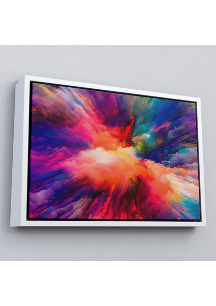 Çerçeveli Yaratıcı Renkler Yağlıboya Görünüm Dekoratif Kanvas Duvar TABLOSU-3521 fırsatları