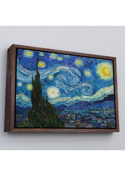 Siyah Çerçeveli Vincent Van Gogh, Yıldızlı Gece Kanvas Tablosu modelleri