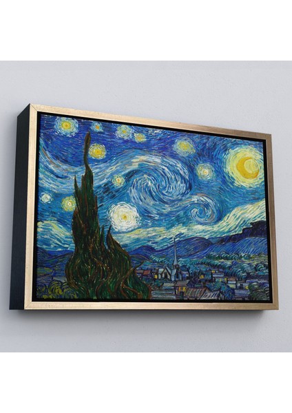 Siyah Çerçeveli Vincent Van Gogh, Yıldızlı Gece Kanvas Tablosu fırsatları