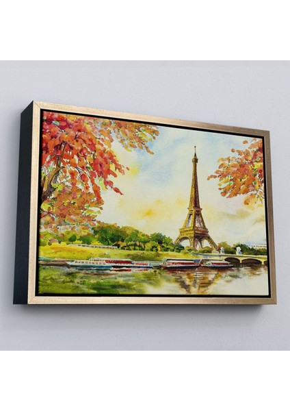 Çerçeveli Seine Nehri ve Eyfel Manzaralı Yağlıboya Dekoratif Kanvas Duvar TABLOSU-3564 fiyatları