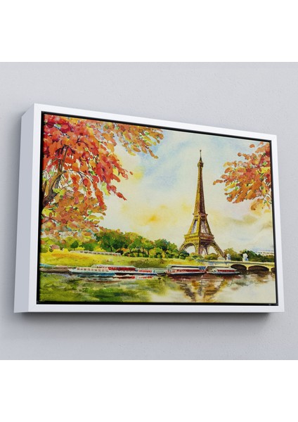 Çerçeveli Seine Nehri ve Eyfel Manzaralı Yağlıboya Dekoratif Kanvas Duvar TABLOSU-3564 fırsatları