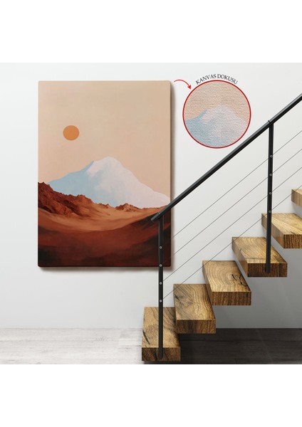 Dağın Arkasındaki Soyut Güneş Manzara TABLO-7622 fırsatları