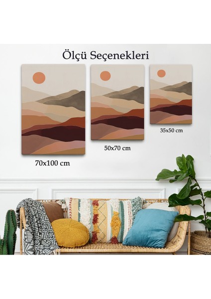 Dağların Üstündeki Soyut Güneş Manzarası TABLO-7661 modelleri