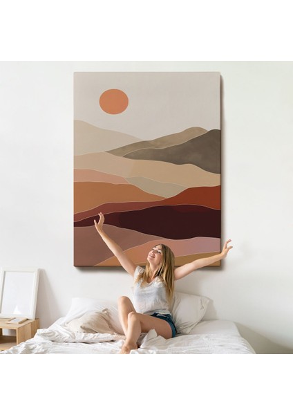 Dağların Üstündeki Soyut Güneş Manzarası TABLO-7661 indirimleri