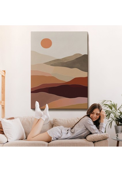 Dağların Üstündeki Soyut Güneş Manzarası TABLO-7661