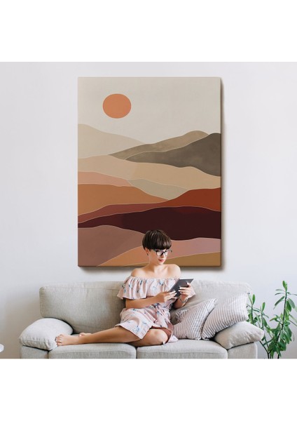 Dağların Üstündeki Soyut Güneş Manzarası TABLO-7661