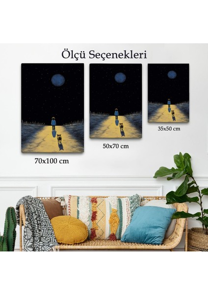 Ay Işığına Yürüyen Çocuk ve Dostu TABLO-7534 modelleri