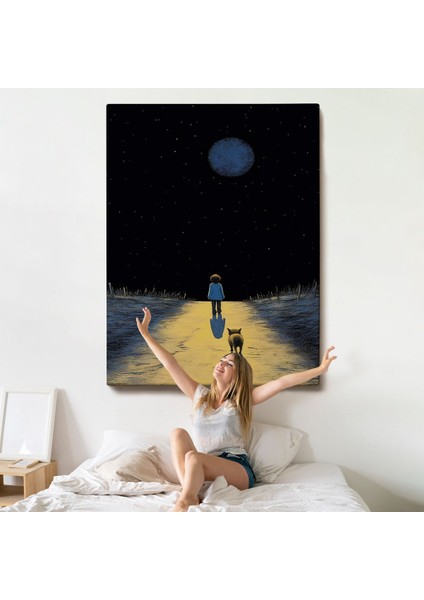 Ay Işığına Yürüyen Çocuk ve Dostu TABLO-7534 indirimleri