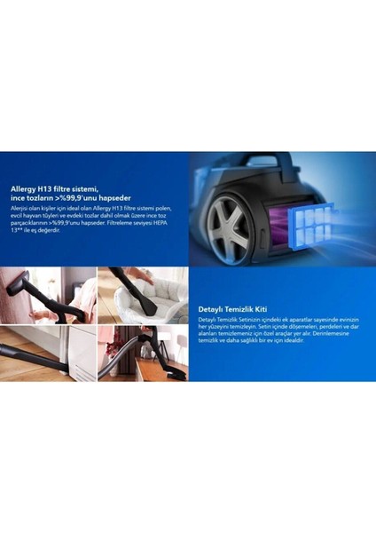 Triactive Ultra Başlık Uzaktan Kumandalı Marathon Toz Torbasız Süpürge, Onerous Lambader Hediyeli indirimleri