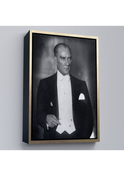 Çerçeveli Atatürk Portre Tablosu Mustafa Kemal Atatürk Dikdörtgen Dekoratif Kanvas TABLO-139 fiyatları