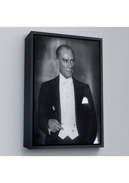 Çerçeveli Atatürk Portre Tablosu Mustafa Kemal Atatürk Dikdörtgen Dekoratif Kanvas TABLO-139 modelleri