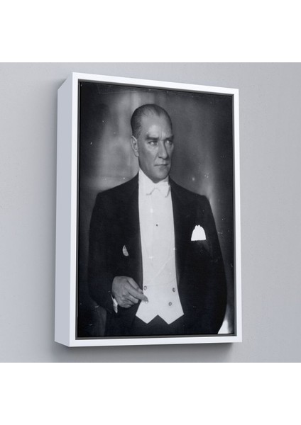 Çerçeveli Atatürk Portre Tablosu Mustafa Kemal Atatürk Dikdörtgen Dekoratif Kanvas TABLO-139 fırsatları