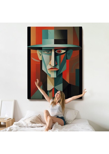 Soyut Şapkalı Adam TABLOSU-7786 indirimleri
